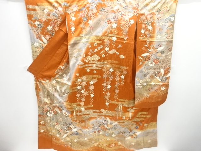 JAPANESE KIMONO / FURISODE / EMBROIDERY / WEEPING SAKURA